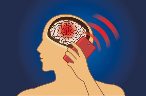 mobile radiation affecting brain